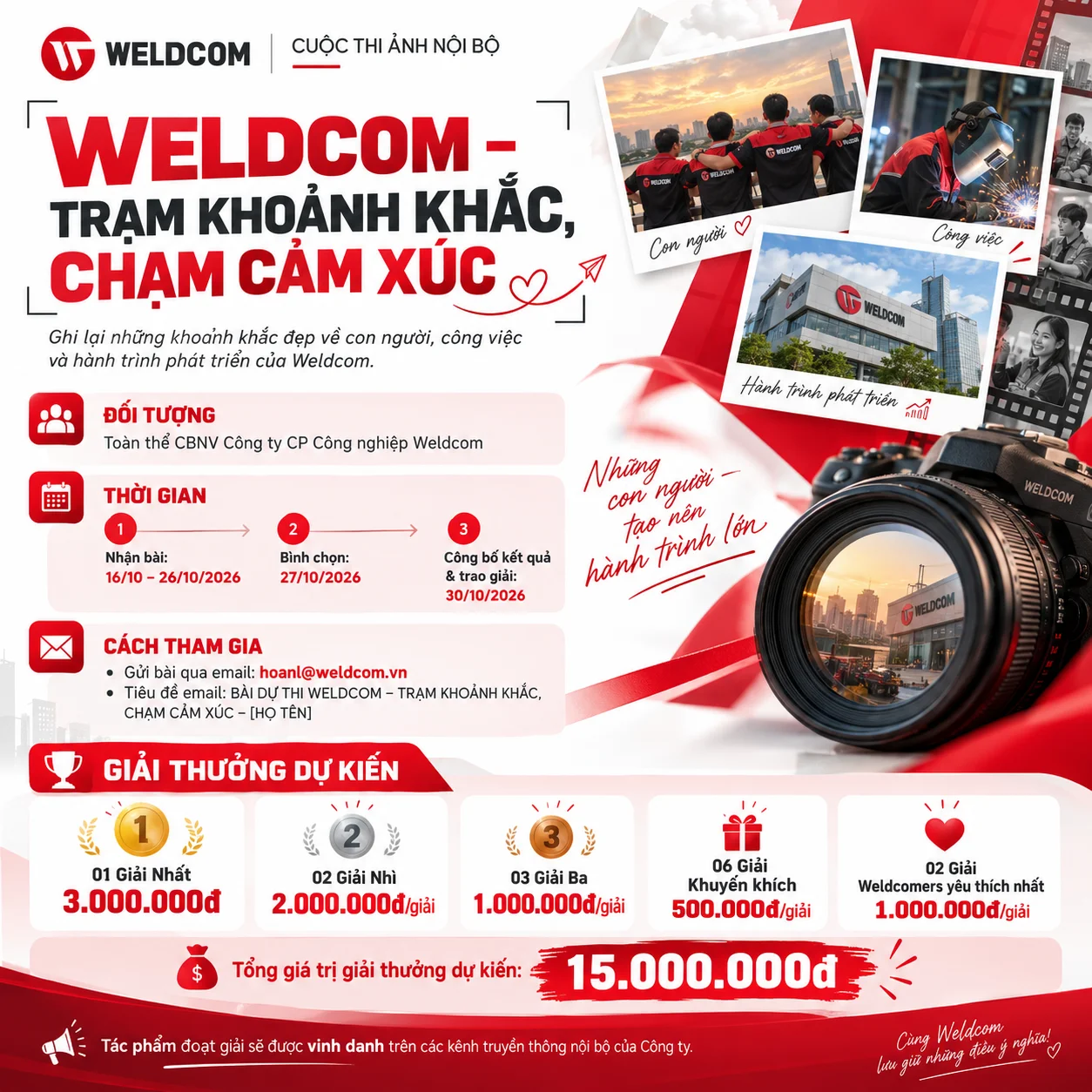 WELDCOM PHÁT ĐỘNG CUỘC THI ẢNH “TRẠM KHOẢNH KHẮC, CHẠM CẢM XÚC”